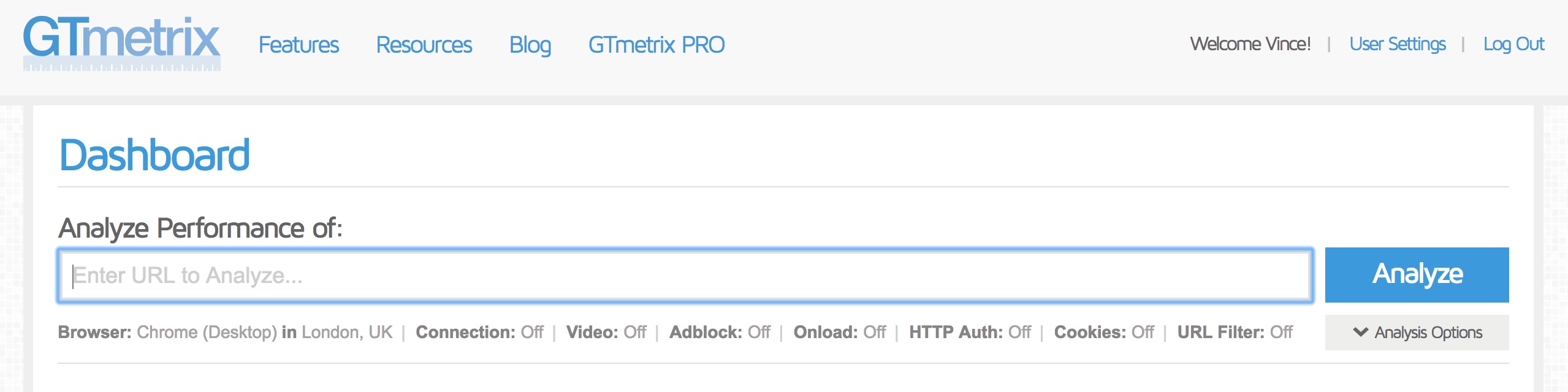 GtMetrix solution de test vitesse de votre site internet